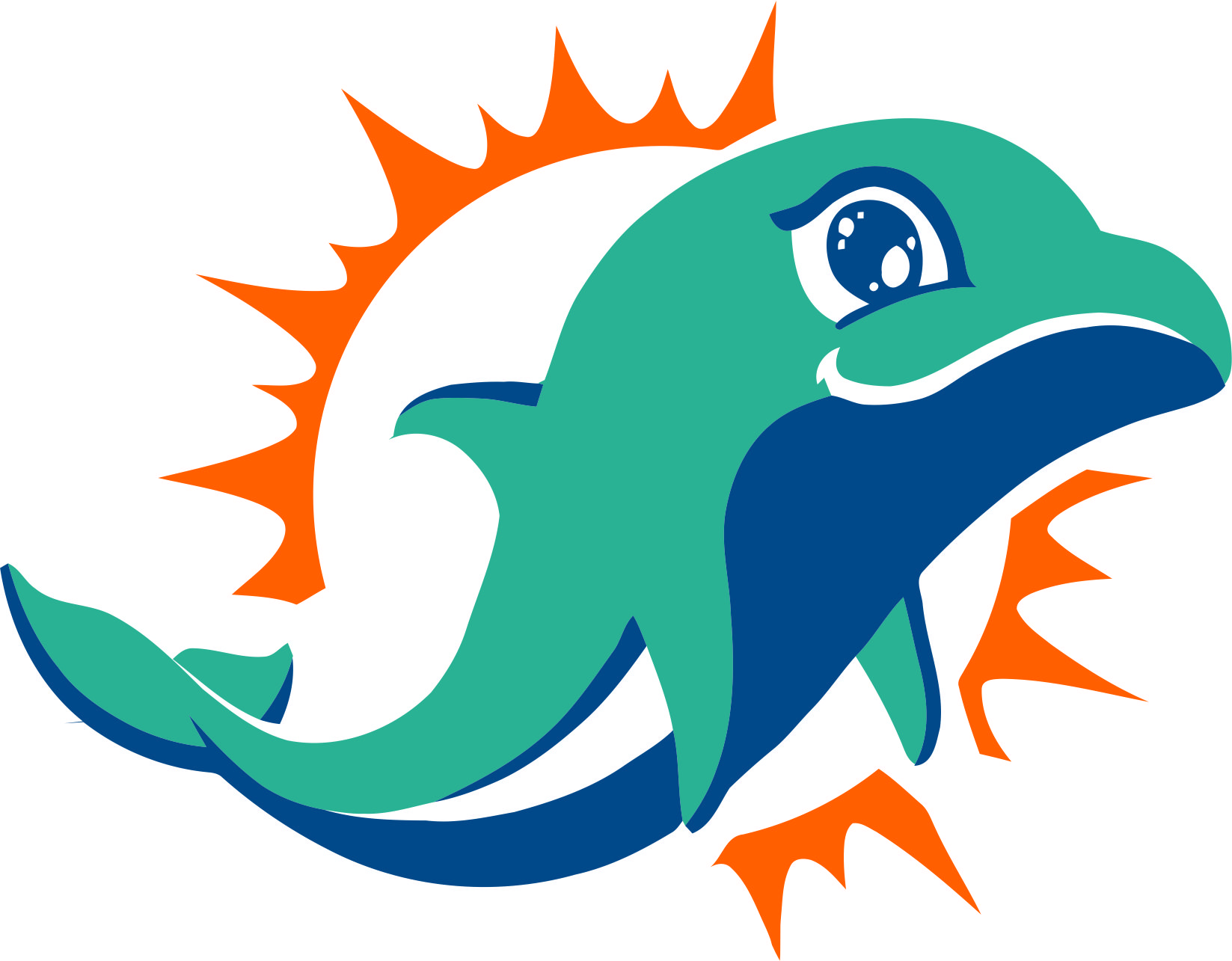 Miami Dolphins Anime Logo DIY iron on transfer (heat transfer)